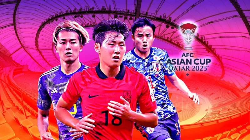 Keito Nakamura, Lee Kang In (giữa) và Kubo - các cầu thủ trong danh sách 20 viên ngọc quý ở Asian Cup 2023